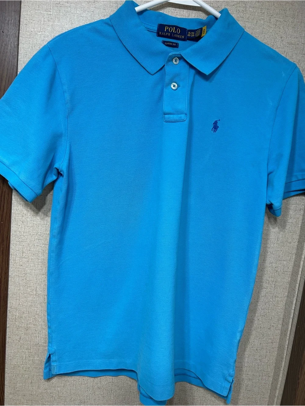 Ralph Lauren Polo Shirt in Bright Turquoise with Navy Pony